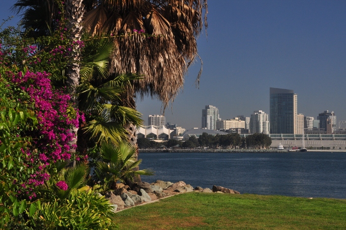 the San Diego skyline from the Coronado ferry landing